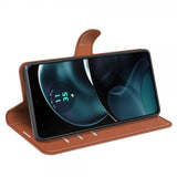 Motorola Moto G14 Fodral Litchi Brun