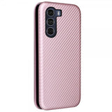 Motorola Moto G200 Fodral Kolfibertextur Roseguld