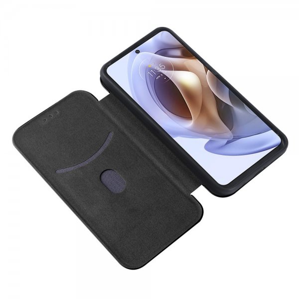 Motorola Moto G200 Fodral Kolfibertextur Svart