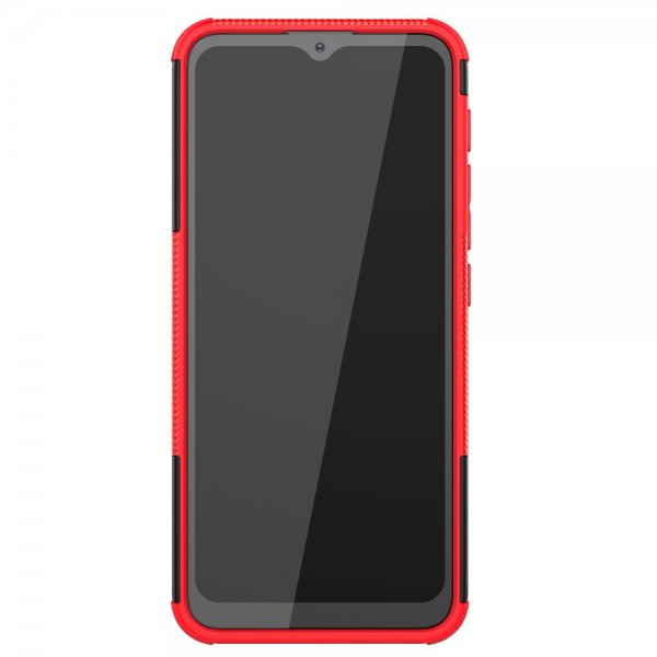 Motorola Moto G30 Skal Däckmönster Stativfunktion Röd