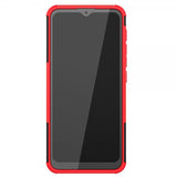 Motorola Moto G30 Skal Däckmönster Stativfunktion Röd