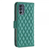 Motorola Moto G62 5G Fodral Rombmönster Grön