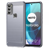 Mofi Motorola Moto G71 5G Skal Borstad Kolfibertextur Grå