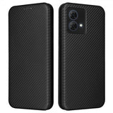 Motorola Moto G84 Fodral Kolfibertextur Svart