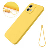 Motorola Moto G84 Skal med Strap Silikon Gul