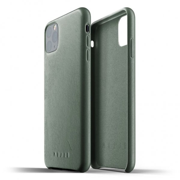 Mujjo iPhone 11 Pro Max Skal Full Leather Case Slate Green