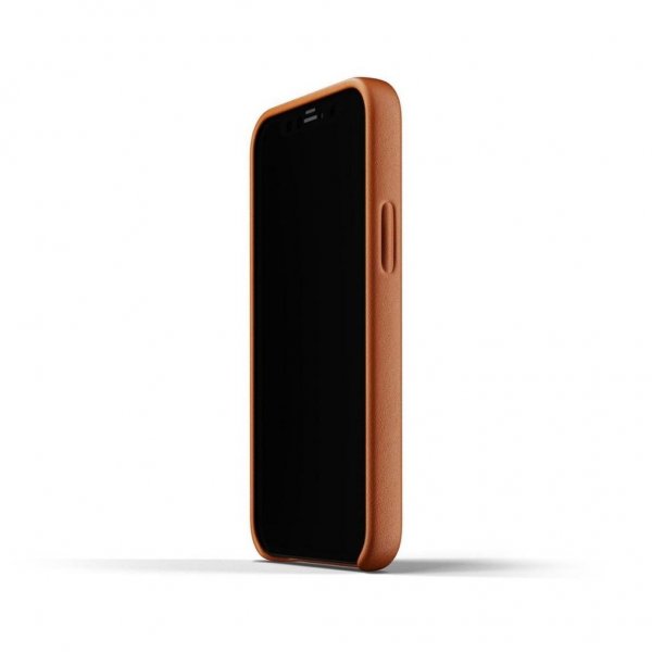 Mujjo iPhone 12 Mini Skal Full Leather Case Tan