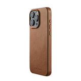 Mujjo iPhone 15 Pro Max Skal Full Leather Case MagSafe Dark Tan