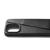 Mujjo iPhone 15 Pro Max Skal Full Leather Wallet Case MagSafe Svart