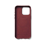 Mujjo iPhone 15 Pro Max Skal Full Leather Wallet Case MagSafe Burgundy