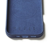 Mujjo iPhone 16 Pro Skal Full Leather Case Monaco Blue