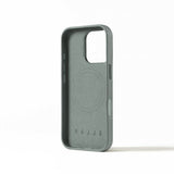 Mujjo iPhone 16 Pro Skal Full Leather Case Green Smoke