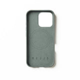 Mujjo iPhone 16 Pro Skal Full Leather Case Green Smoke