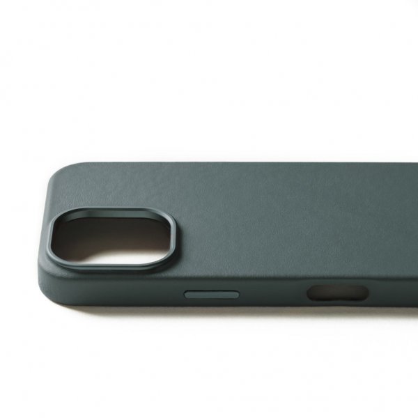 Mujjo iPhone 16 Pro Skal Full Leather Case Livid Green