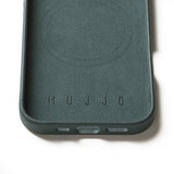 Mujjo iPhone 16 Pro Skal Full Leather Case Livid Green
