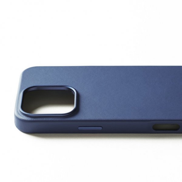 Mujjo iPhone 16 Pro Max Skal Full Leather Case Monaco Blue