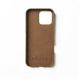 Mujjo iPhone 16 Pro Max Skal Full Leather Case Dark Tan
