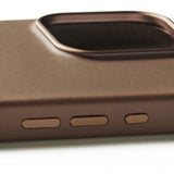 Mujjo iPhone 16 Pro Max Skal Full Leather Case Dark Tan