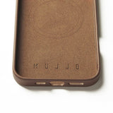 Mujjo iPhone 16 Pro Max Skal Full Leather Case Dark Tan