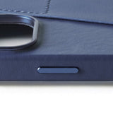 Mujjo iPhone 16 Pro Max Skal Full Leather Wallet Case Monaco Blue