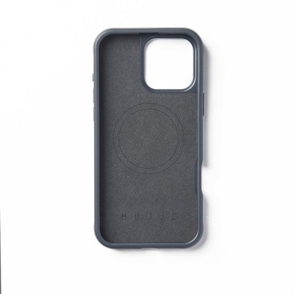 Mujjo iPhone 16 Pro Max Skal Shield Case Steel Blue
