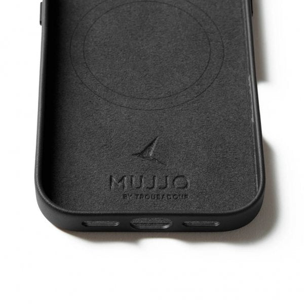 Mujjo iPhone 17 Skal Full Leather Case MagSafe Svart