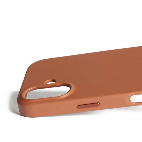 Mujjo iPhone 17 Skal Full Leather Case MagSafe Tan