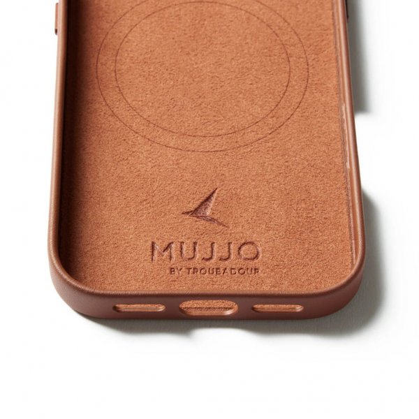 Mujjo iPhone 17 Skal Full Leather Case MagSafe Tan