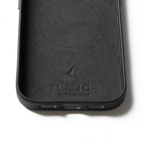 Mujjo iPhone 17 Pro Skal Full Leather Case MagSafe Svart