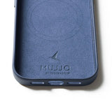 Mujjo iPhone 17 Pro Skal Full Leather Case MagSafe Monaco Blue