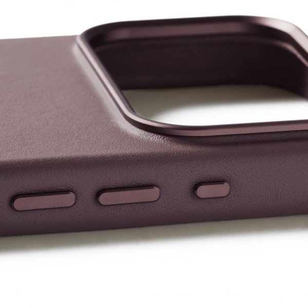 Mujjo iPhone 17 Pro Skal Full Leather Case MagSafe Bronze Red