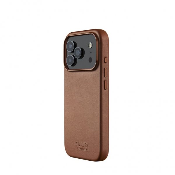 Mujjo iPhone 17 Pro Skal Full Leather Case MagSafe Tan