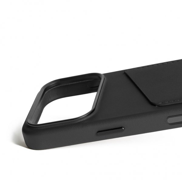 Mujjo iPhone 17 Pro Skal Full Leather Wallet Case MagSafe Svart