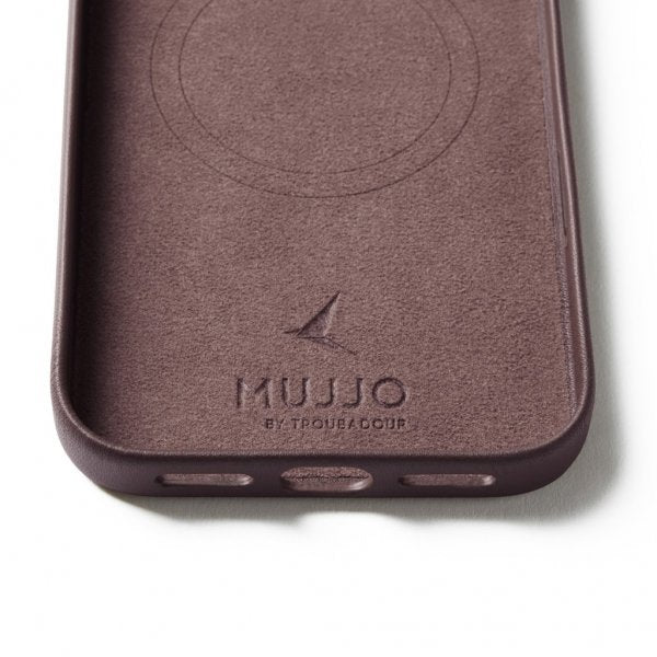Mujjo iPhone 17 Pro Max Skal Full Leather Case MagSafe Bronze Red