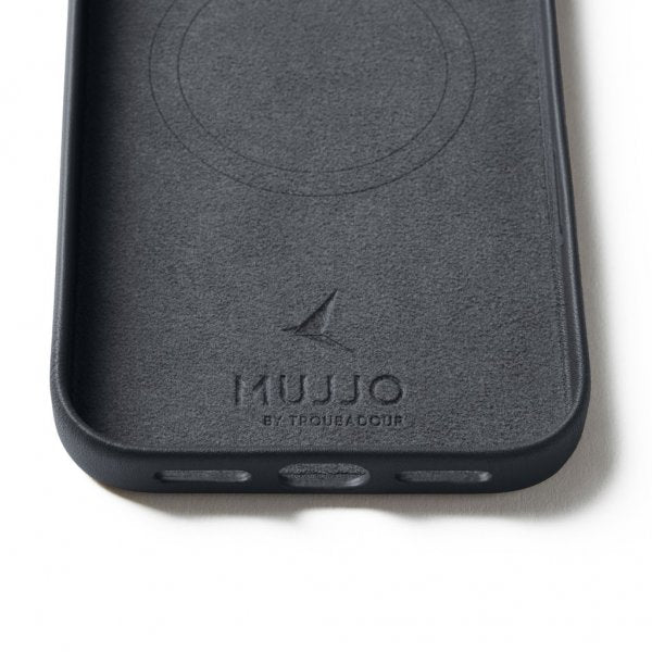 Mujjo iPhone 17 Pro Max Skal Full Leather Case MagSafe Basalt