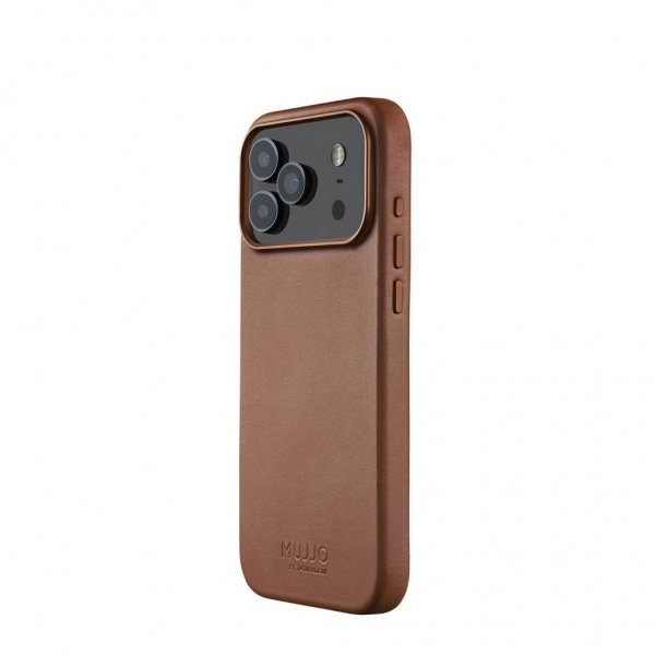 Mujjo iPhone 17 Pro Max Skal Full Leather Case MagSafe Tan