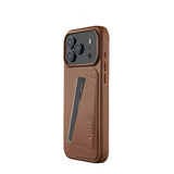 Mujjo iPhone 17 Pro Max Skal Full Leather Wallet Case MagSafe Tan