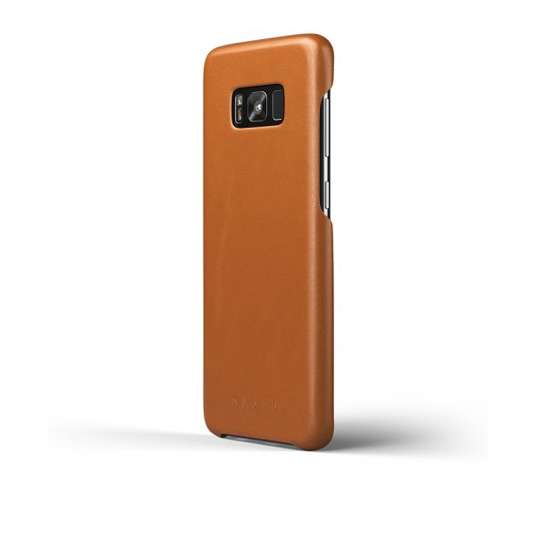 Mujjo Samsung Galaxy S8 Plus Skal Full Leather Case Saddle Tan