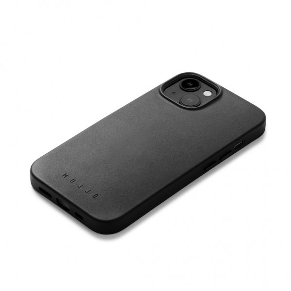 Mujjo iPhone 14 Skal Full Leather Case MagSafe Monaco Blue