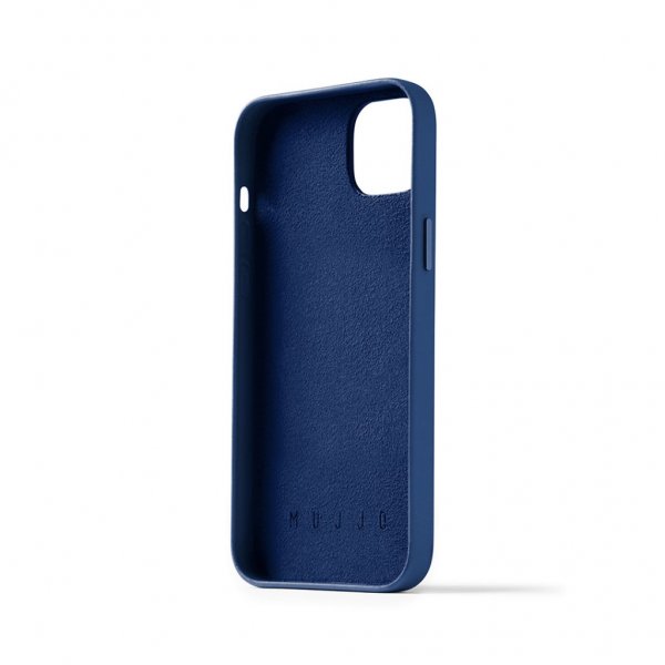 Mujjo iPhone 14 Plus Skal Full Leather Wallet Case Monaco Blue