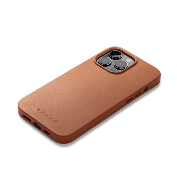 Mujjo iPhone 14 Pro Max Skal Full Leather Case MagSafe Tan