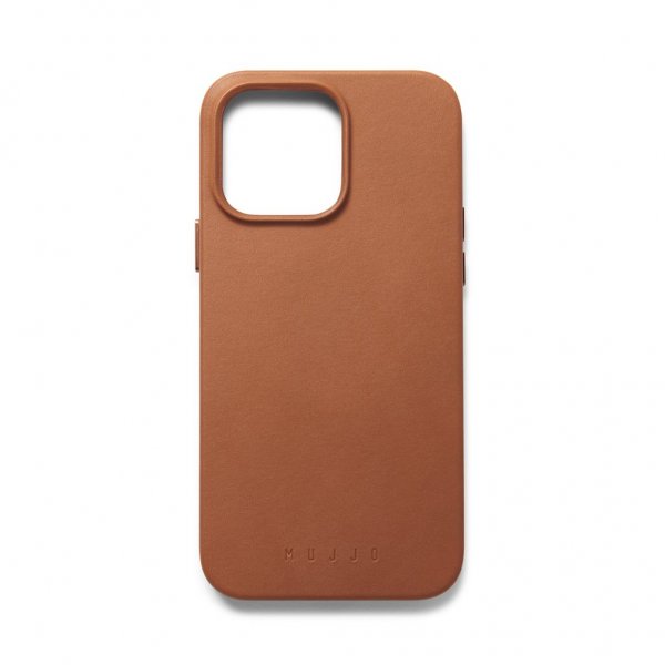 Mujjo iPhone 14 Pro Max Skal Full Leather Case MagSafe Tan