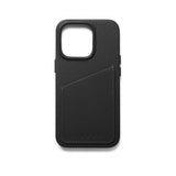 Mujjo iPhone 14 Pro Skal Full Leather Wallet Case Svart