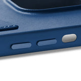 Mujjo iPhone 14 Pro Skal Full Leather Wallet Case Monaco Blue