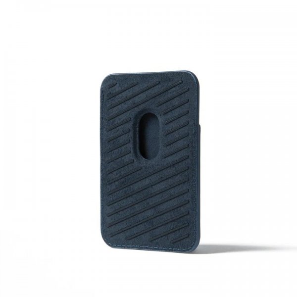 Mujjo Korthållare Full Leather Magnetic Wallet Steel Blue