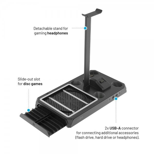 Fixed Multifunktionell Dockningsstation till Xbox Series X/Series S Svart