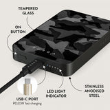 Burga Powerbank MagSafe 5000 mAh Night Black Camo Metallgrå