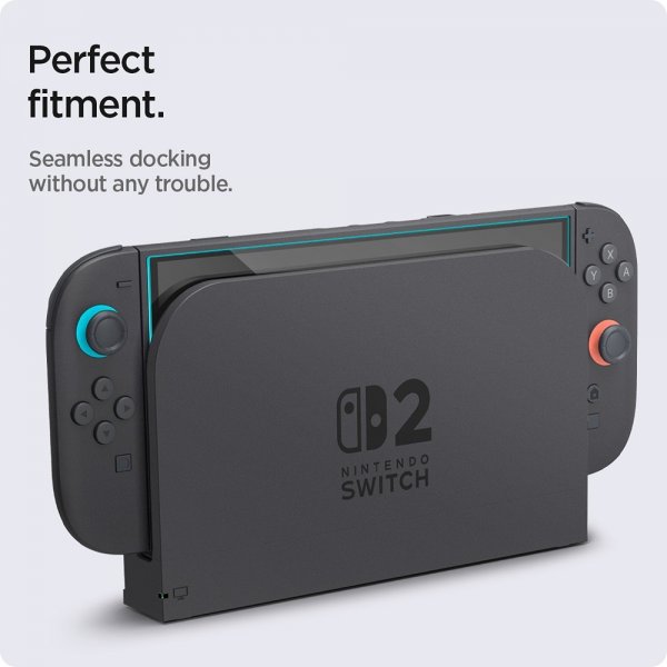 Spigen Nintendo Switch 2 Skärmskydd GLAS.tR EZ Fit 2-pack