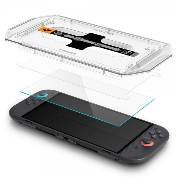 Spigen Nintendo Switch 2 Skärmskydd GLAS.tR EZ Fit 2-pack