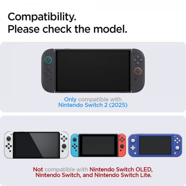 Spigen Nintendo Switch 2 Skärmskydd GLAS.tR EZ Fit 2-pack